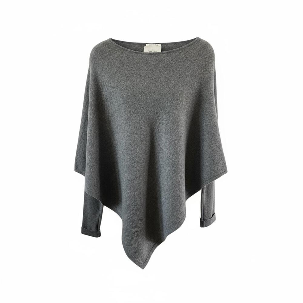 Part Two Florinda Cashmere Blend Poncho Sweater Grey Cozy Elegance